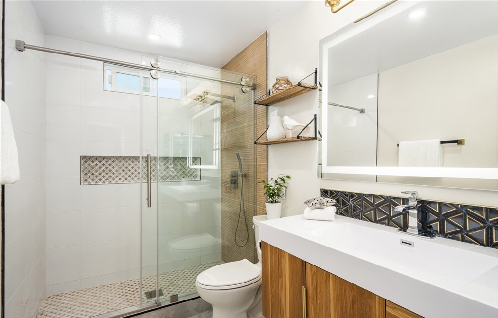 Bathroom with Natural Wood Elements in Shaver Way, Placentia (1)